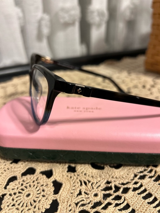Kate Spade Jalinda black-to-blue gradient cat-eye prescription eyeglasses. - Picture 6 of 10